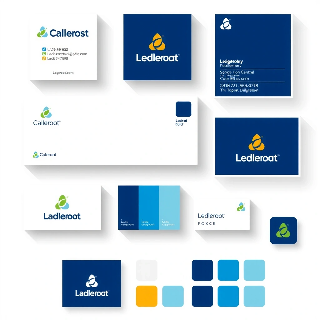 Brand identity design materials
